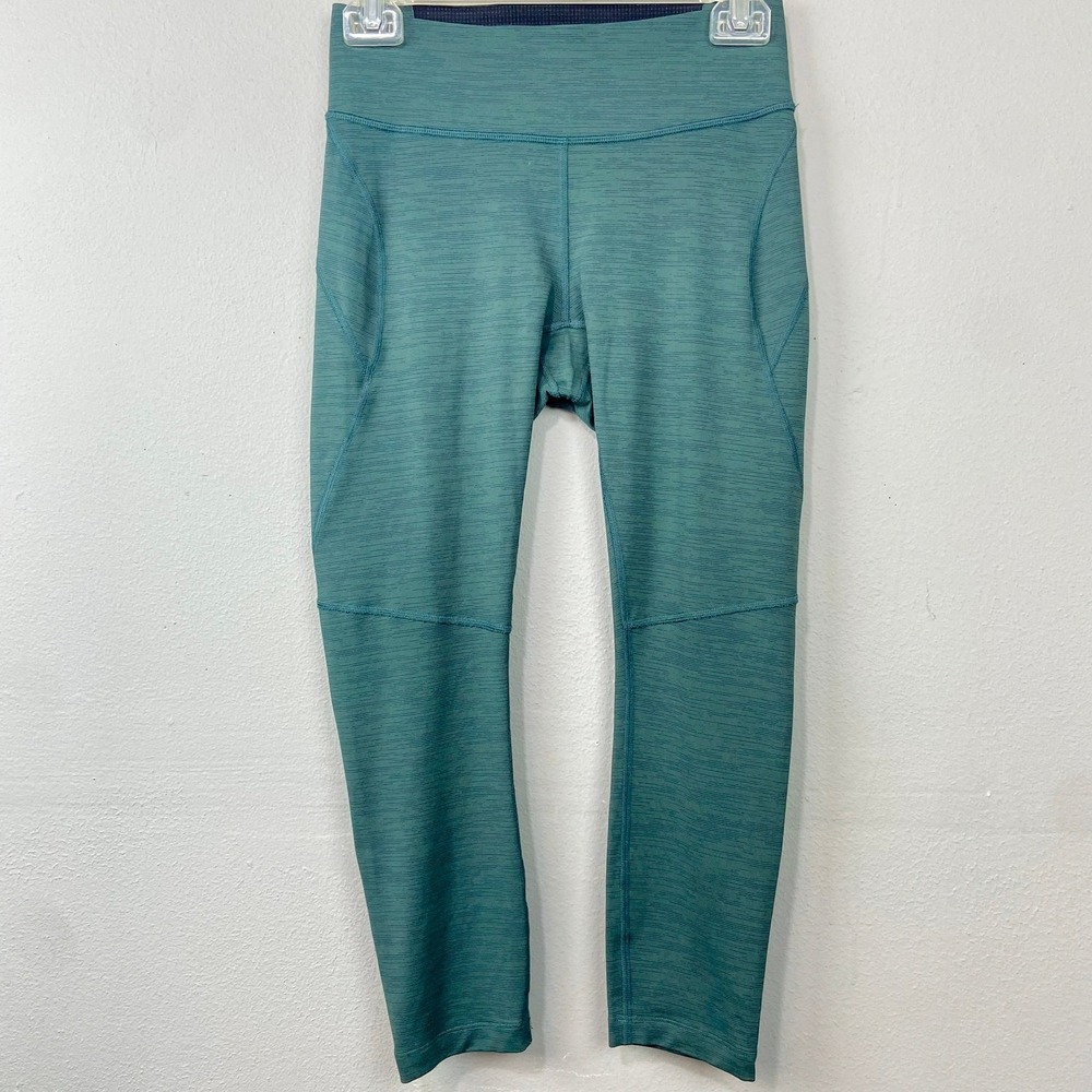Outdoor Voices Leggings Cropped Size S Heathered Teal Green Athletic Workout